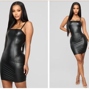 Fashion Nova Slick to the Game PU Mini Dress